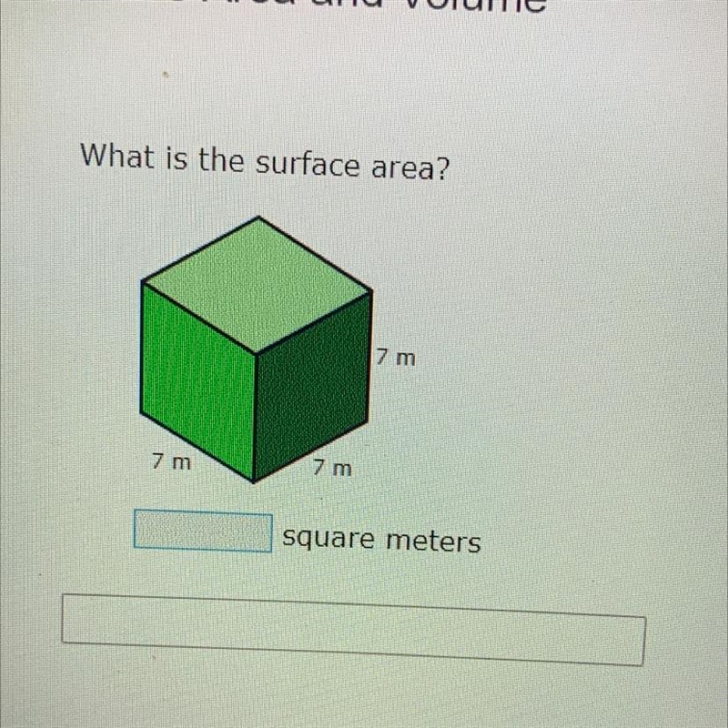 What is the surface area? 7 m 7 m 7 m square meters Help me plsss-example-1