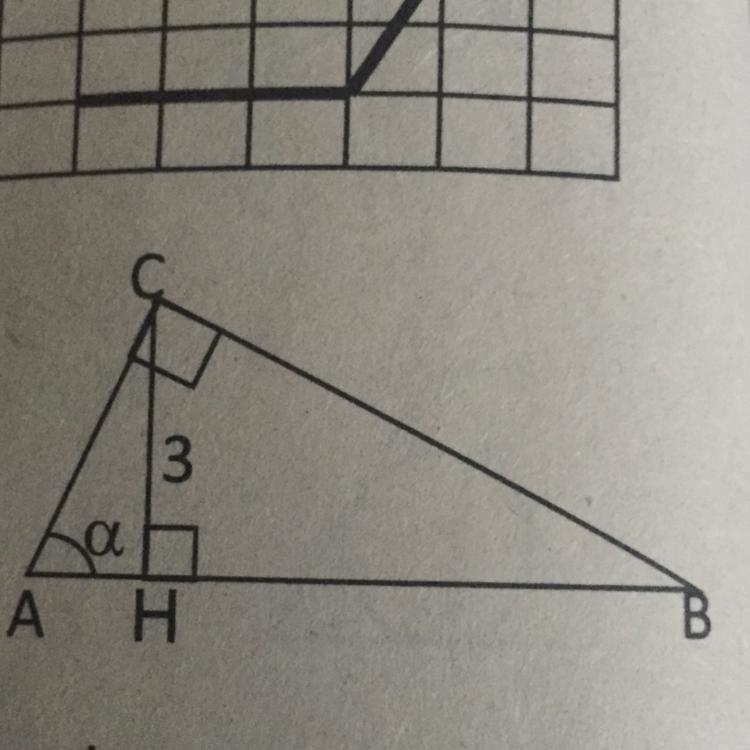 What is the value of tan(alpha), if CH=3, BH=6.4-example-1