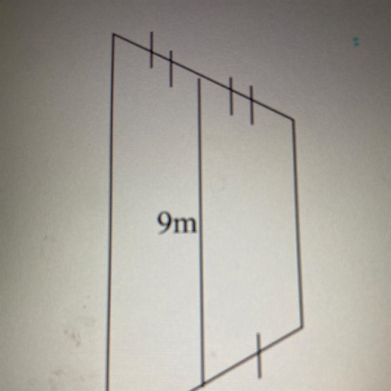 The trapezoid has a height of 16 m. Find the area.-example-1