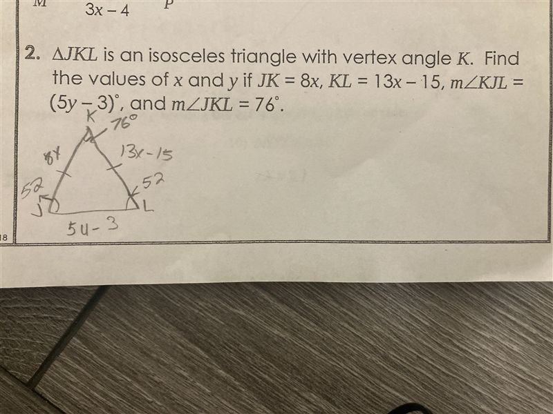 Help!!! It doesn’t give the isosceles congruent angles??-example-1