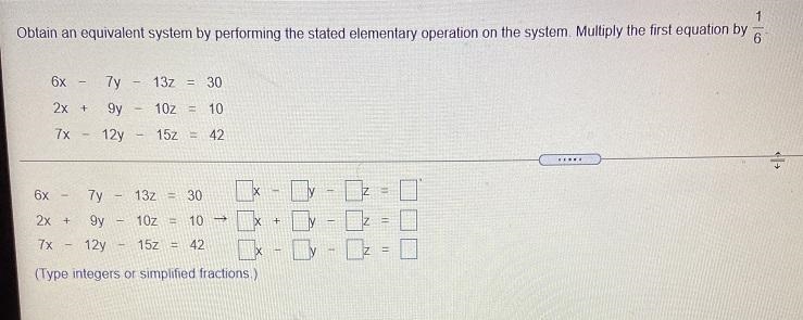 Obtain an equivalent system by performing the stated elementary operation on the system-example-1