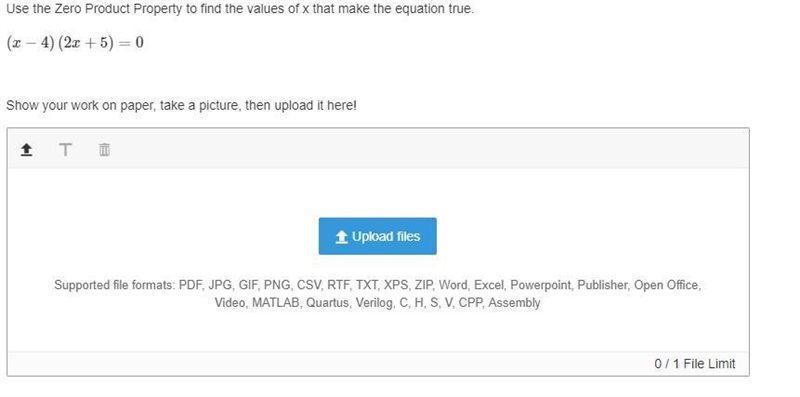 Use the Zero Product Property to find the values of x that make the equation true-example-1