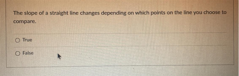 The slope of a straight line changes depending on which points on the line you choose-example-1