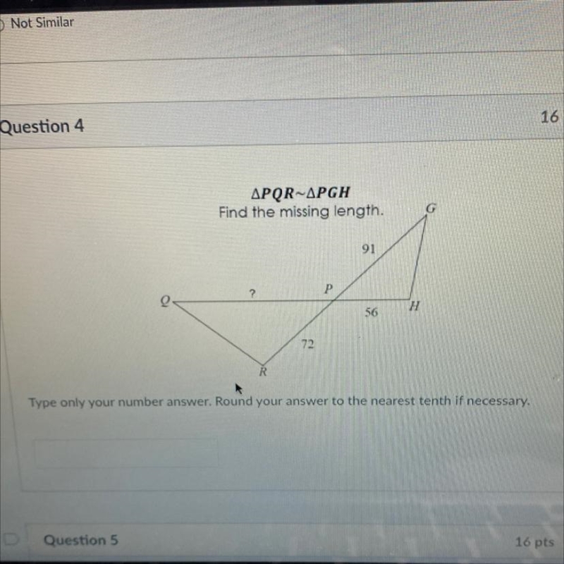 Rounding the problem to the nearest tenth if necessary and find the missing length-example-1