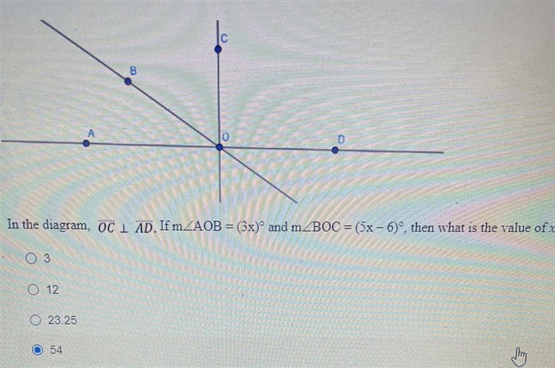 In the diagram, OC AD. If m-example-1