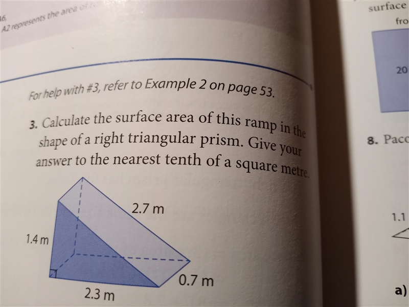 calculate the surface area of this ramp in a shape calculate the surface area of this-example-1