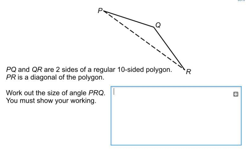 PQ and QR are 2 sides of a regular 10-sided polygon Can someone please help I've been-example-1