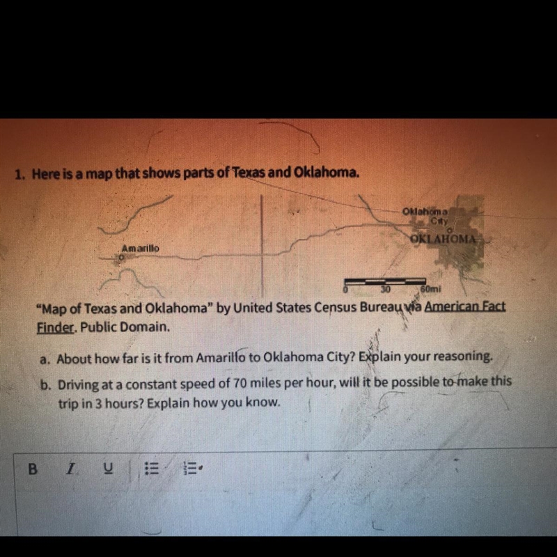 1. Here is a map that shows parts of Texas and Oklahoma.GrahomalolAmaniloOKLAHOMAsom-example-1