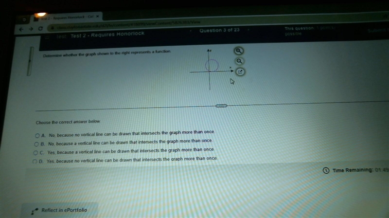 DETERMINE WHETHER THE GRAPH SHOWN TO THE RIGHT REPRESENT A FUNTION-example-1