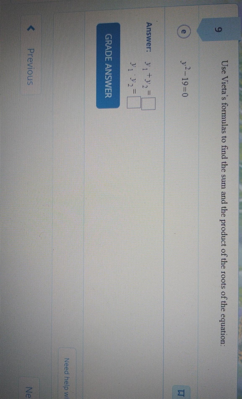 Use vietas formula to find the sum of the roots of the equation-example-1