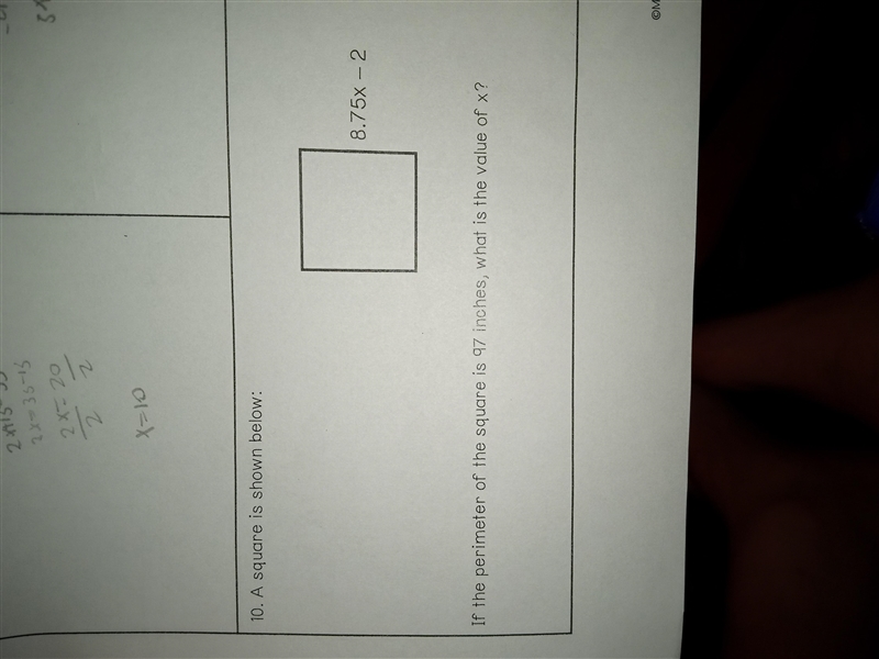 If the premier is 97 what is the square value of x-example-1