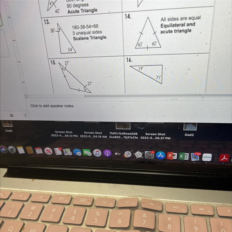 I need help with 15 please:We are required to classify the triangle by its sides and-example-1