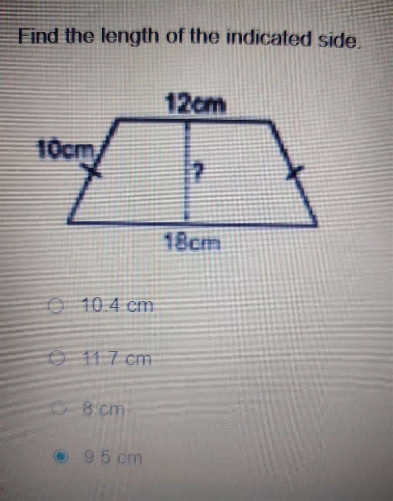 Find the length of the indicated side.​-example-1