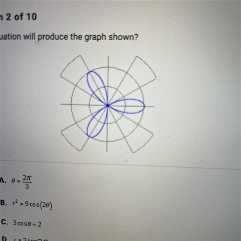 Which equation will produce the graph shown?-example-1