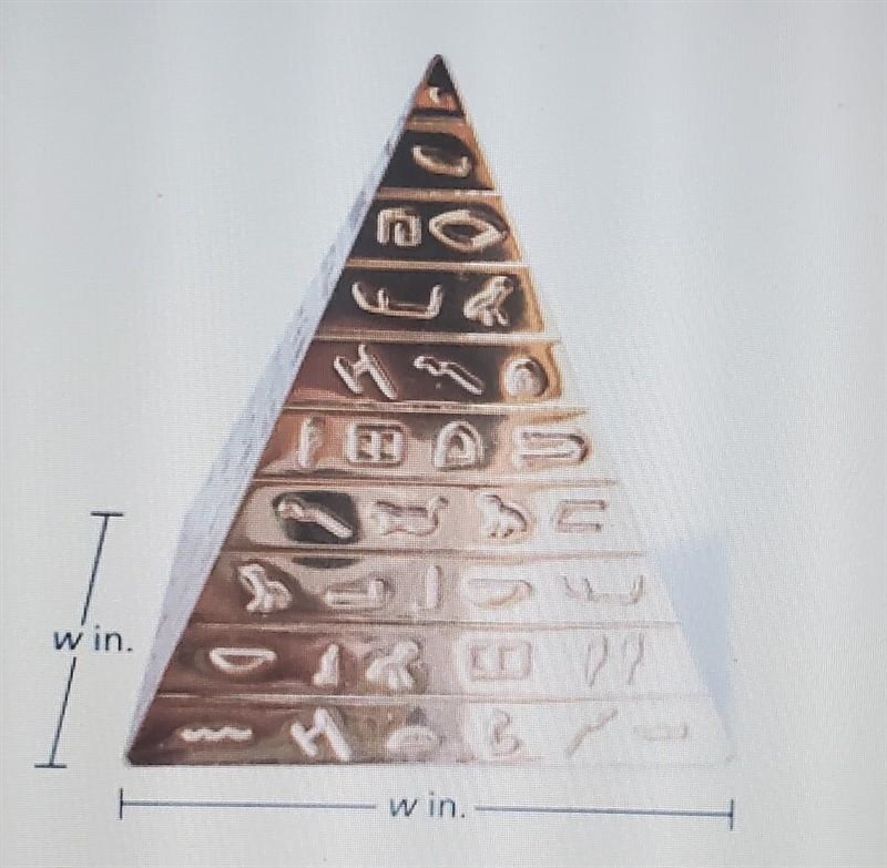 A display case for the artifact is in the shape of a cube. Each side of the display-example-1