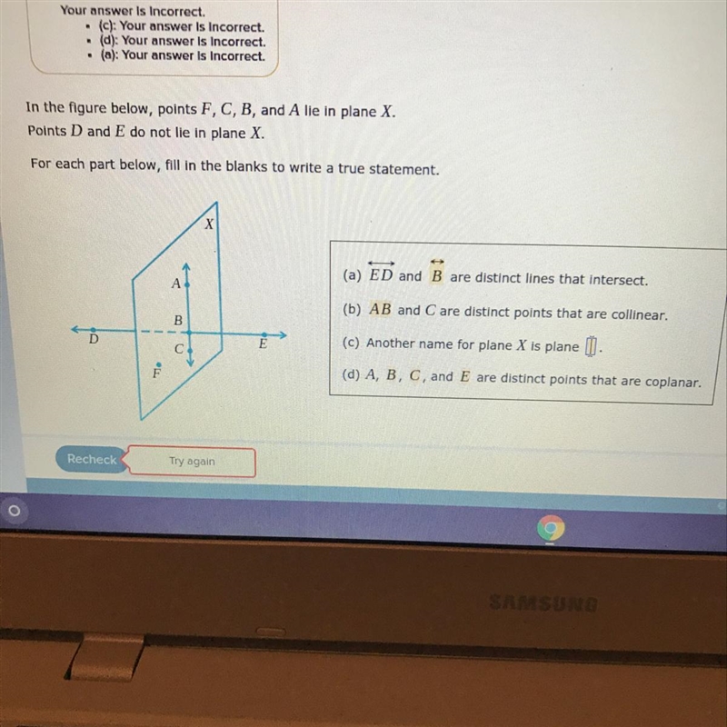 Partially CorrectYour answer is incorrect.. (c): Your answer is incorrect.• (d): Your-example-1