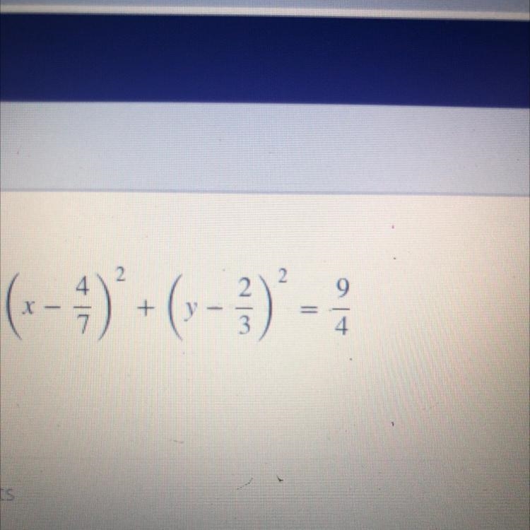 Consider the following equation of a circle. Step 1 of 3: find the center. Step 2 of-example-1