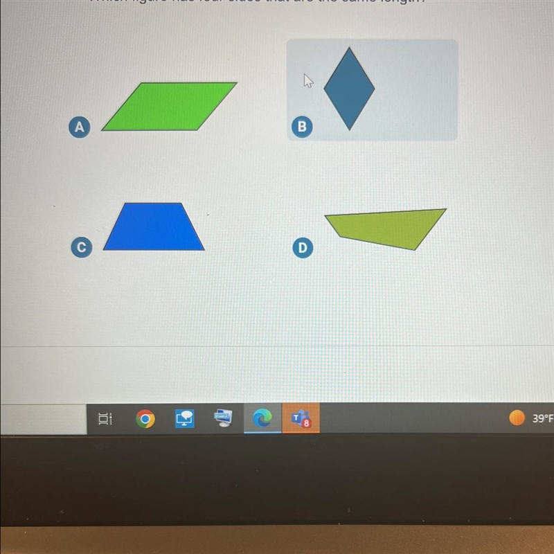 Which figure has four sides that are the same length-example-1