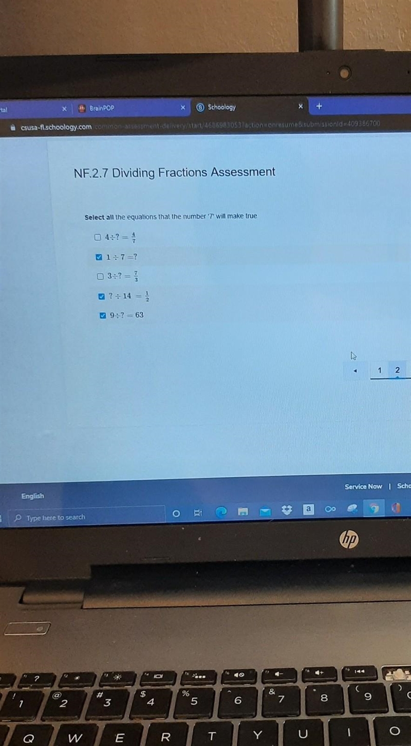 Select all the equations that the number 7 will make true-example-1