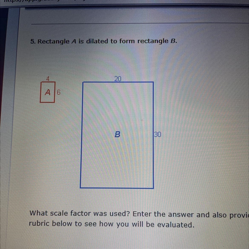 Geometry question? What scale factor is used and can you explain how you got the answer-example-1