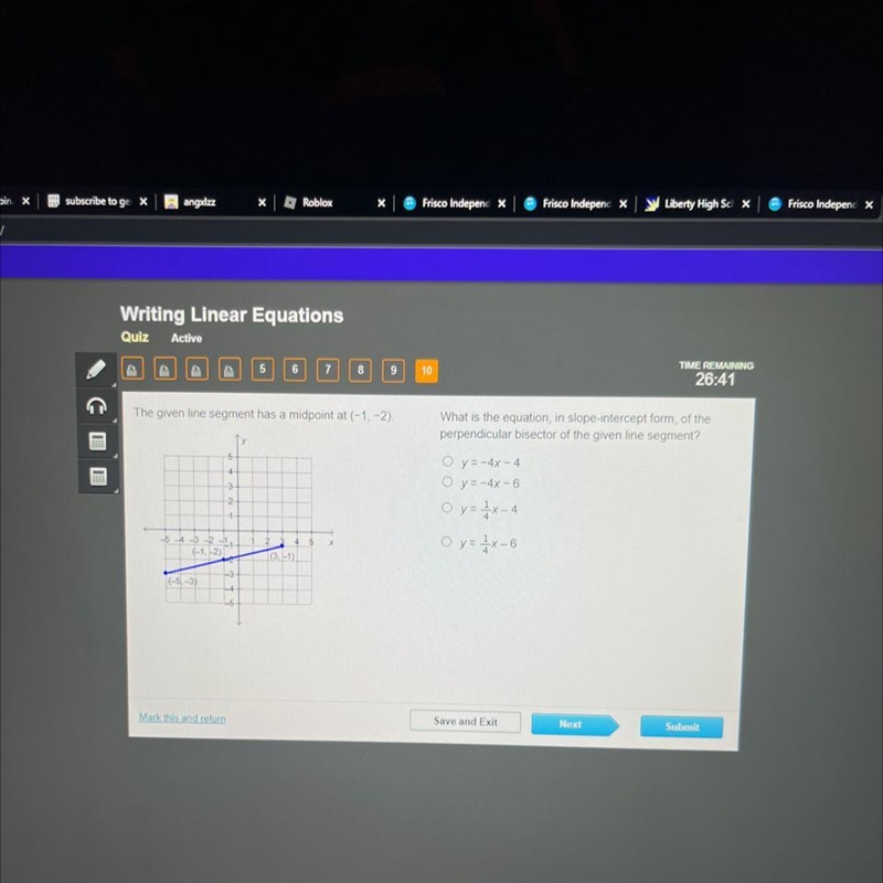 what is the equation, in slope-intercept form, of the perpendicular nose core of the-example-1