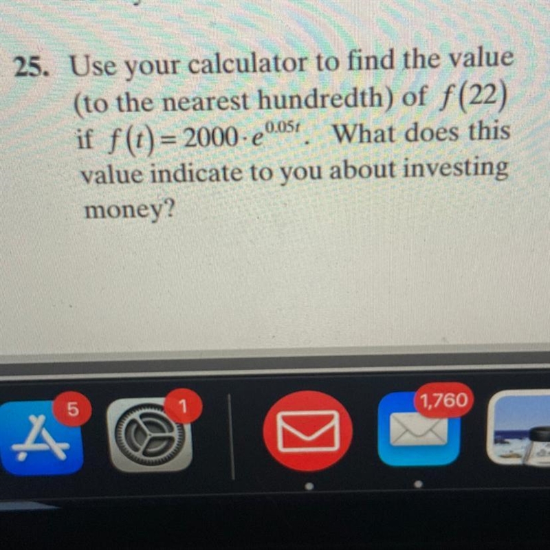 Question 25.Use your calculator to find the value? What does this value indicate to-example-1