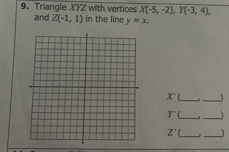 Please find the coordinates and also reflect the points on the axis’s.-example-1