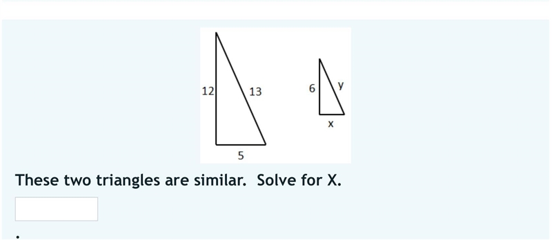 PLEASE HELP ASAP! These two triangles are similar. Solve for X.-example-1