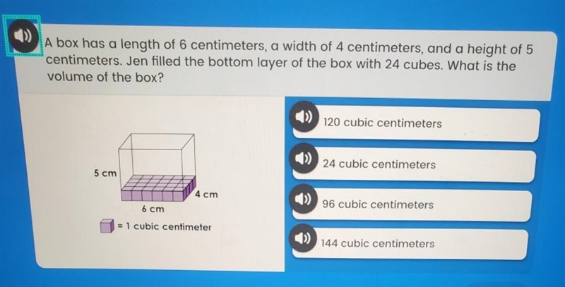 ») A box has a length of 6 centimeters, a width of 4 centimeters, and a height of-example-1