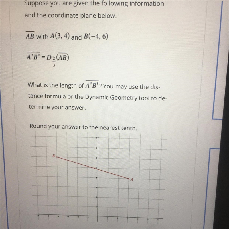 Suppose you are given the following information and the coordinate plane below-example-1