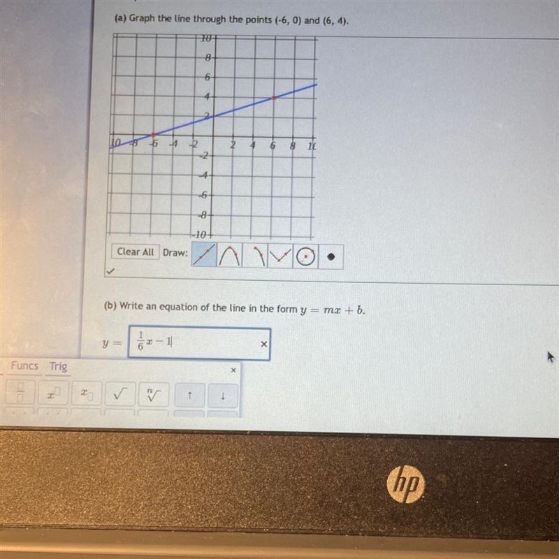 What did i do wrong? how do i do y-int?-example-1