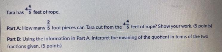 How many 2/5 pieces of rope can be cut out of 4 4/5 of rope?-example-1