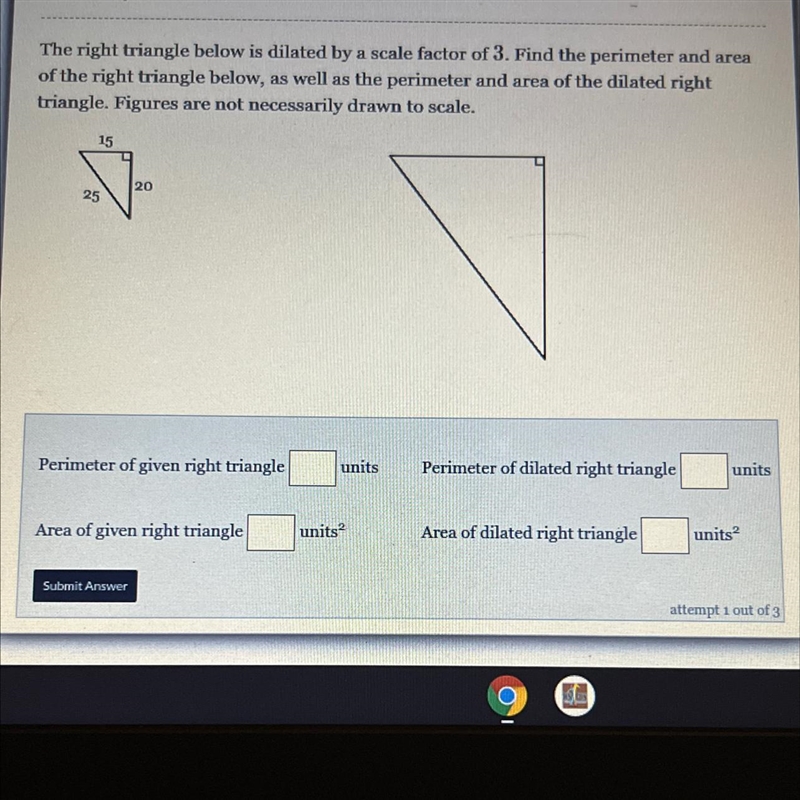 Scaled Figures perimeter and area problem I would appreciate the help:0-example-1