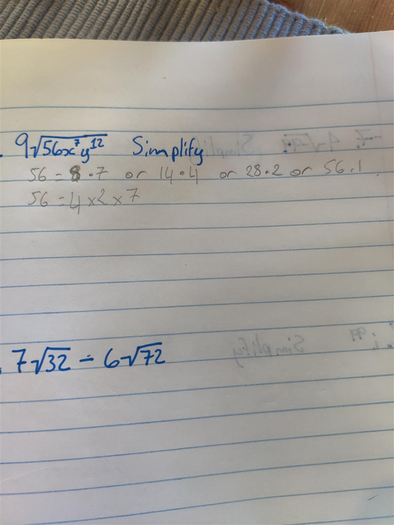 Simplify these thing below please. I am stuck again... Thank you-example-1