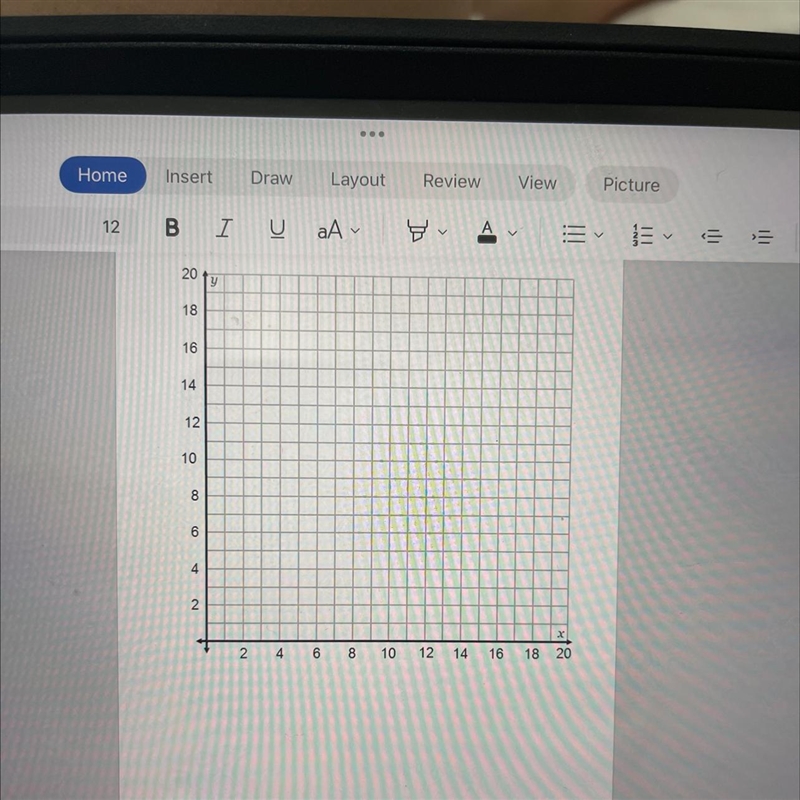 B) draw a vertical y-axis on the left-hand side of your graph. And label it. Then-example-1