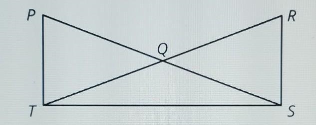 Suppose PT ≅ RS. What information would you need to conclude that ΔPTS ≅ΔRST using-example-1