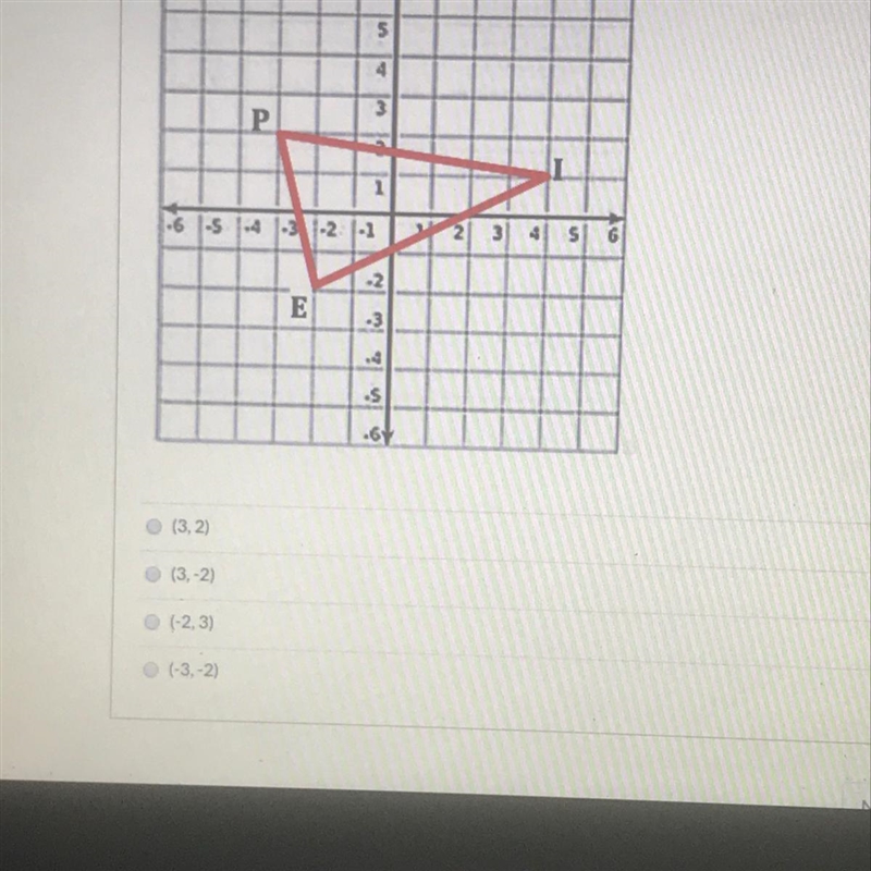 Which is the image of vertex P after the triangle is rotated 180 degreesabout the-example-1