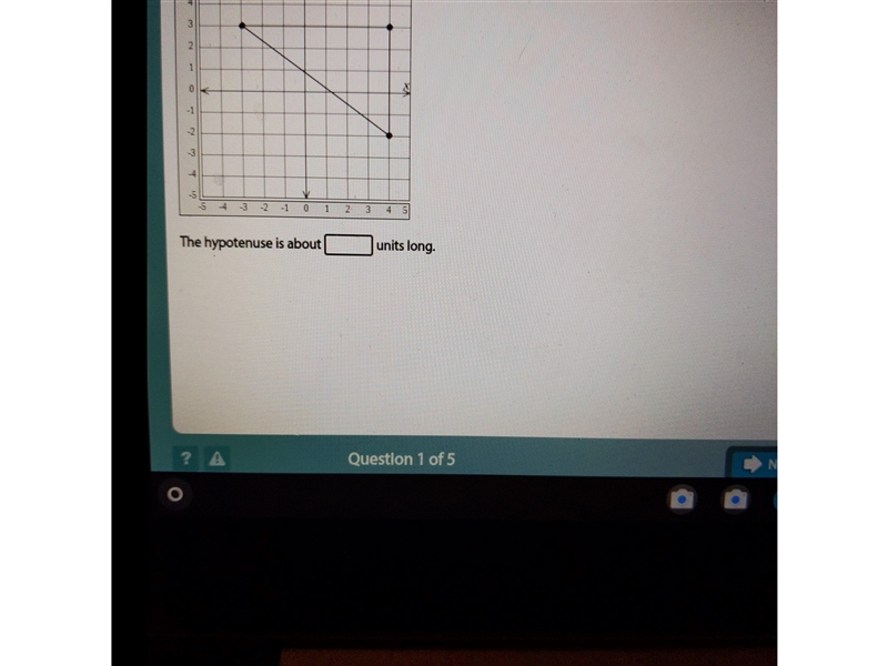 Approximate the length of the hypotenuse to the nearest tenth using a calculator. ? 1 kun-example-1