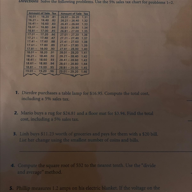 2. Mario buys a rug for $24.81 and a floor mat for $3.94. Find the total cost, including-example-1