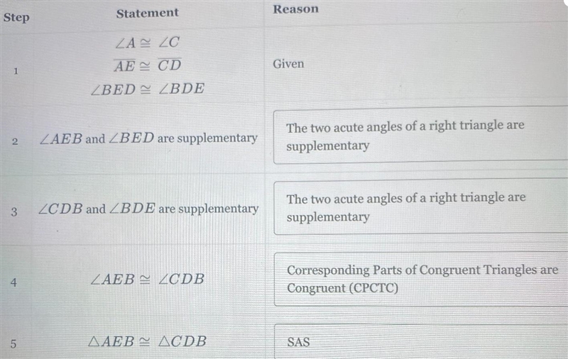 Given angle A, angle C , AE ≅ CD and angle BED ≅ angle BDE . Prove ΔAEB ≅ ΔCDB.-example-2