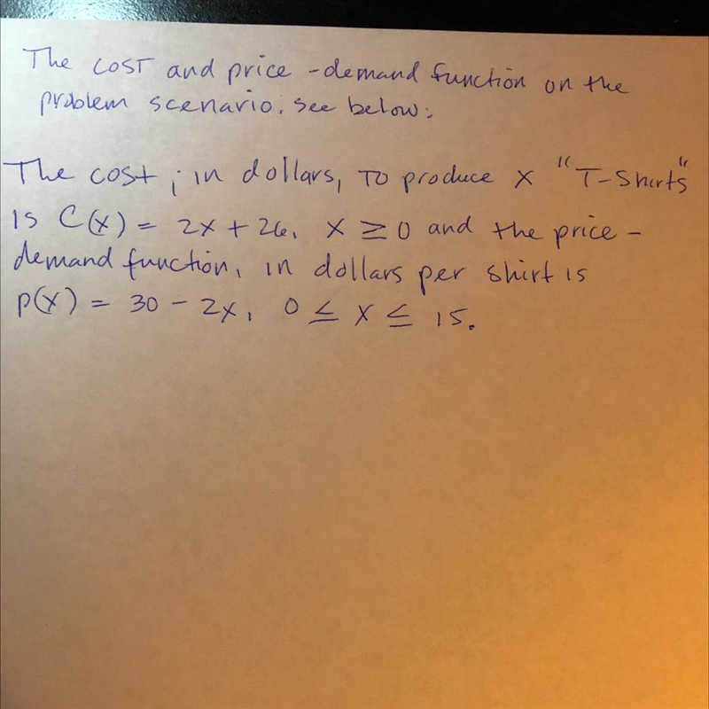 (a)Profit function P(x) (b)Find the number items which need to sold in order to maximize-example-1