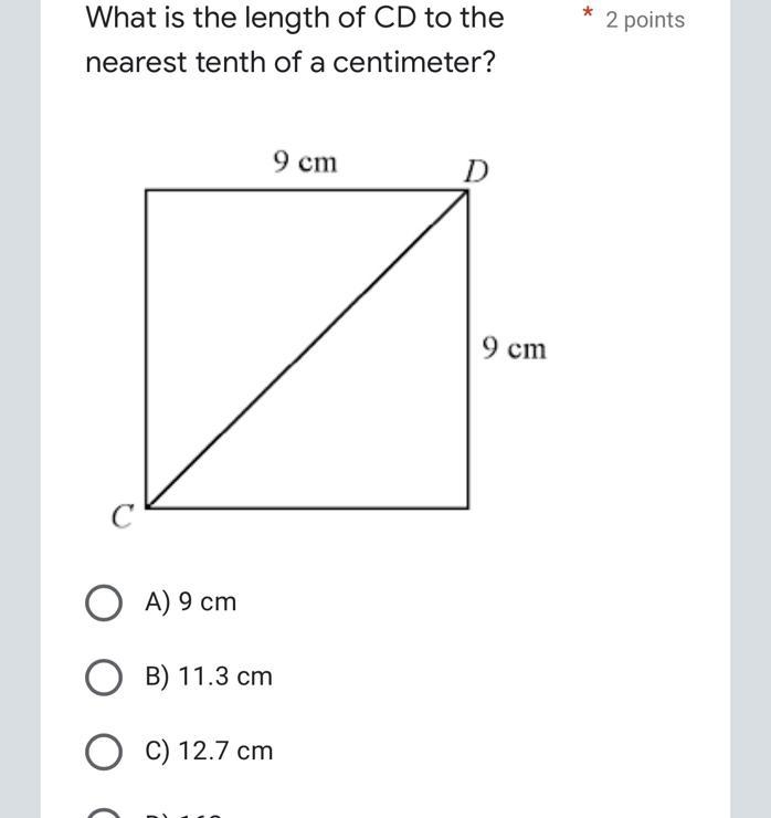 What is the length of CD to the nearest tenth of a centimeter?*2 pointsCaptionless-example-1