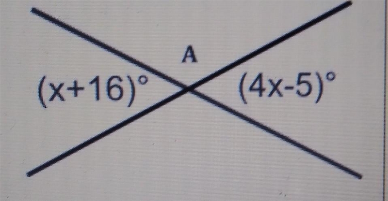 Use the properties of vertical angles to find the value of x.A)3B)5C)7D)92)What is-example-1