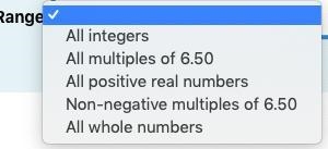 Instructions: Find the domain and range for the following scenario.-example-3