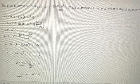 The proof below shows that sin theta -sin^3 theta=sin2theta cos^2 theta/2cos theta-example-2