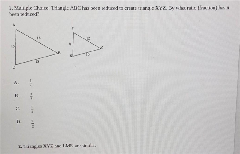 Plsss help me pls! A. 3/4 B.2/3 C.1/2 D.2/3​-example-1