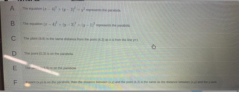 Need help with this exercise about parabolas , it’s a review before a test multi-answer-example-2