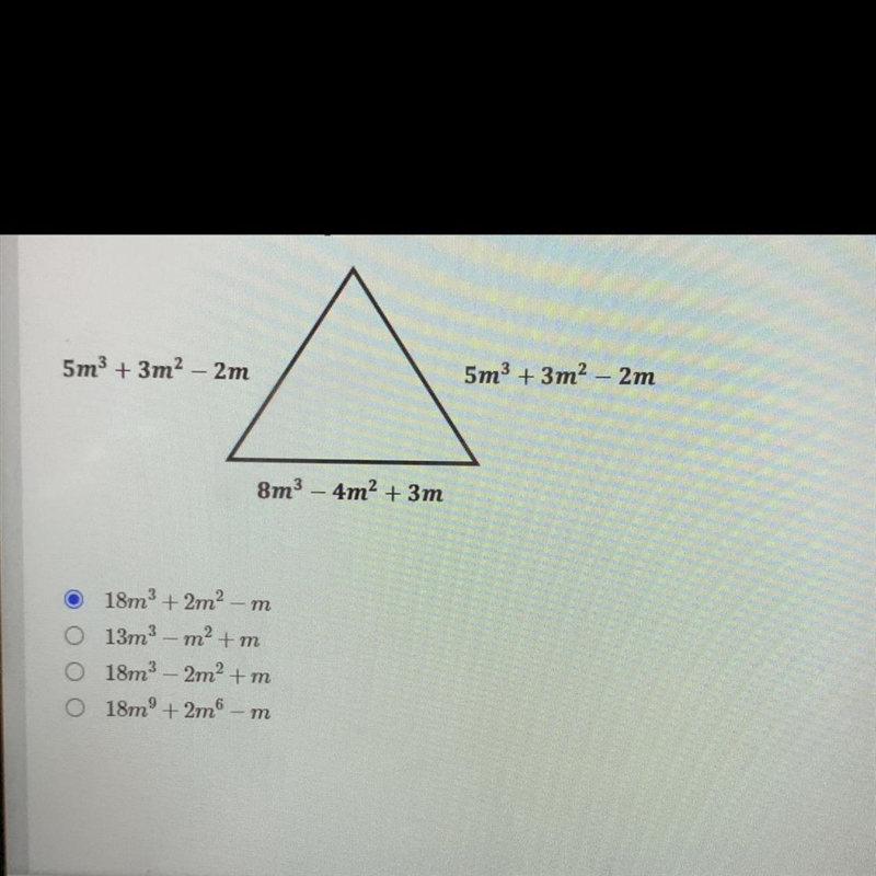 What is the perimeter of the triangle￼ I just need a brief explanation with the answer-example-1