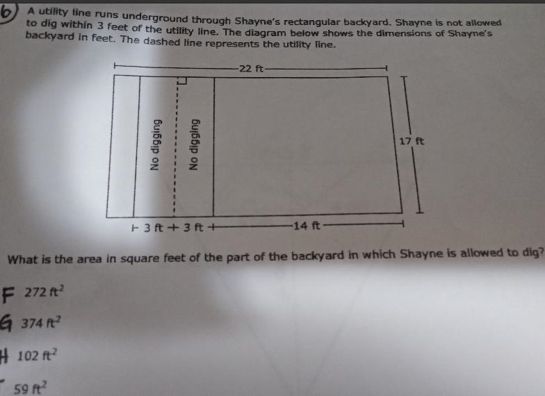 a utility runs Underground through Sharon's rectangular backyard . sharing is not-example-1