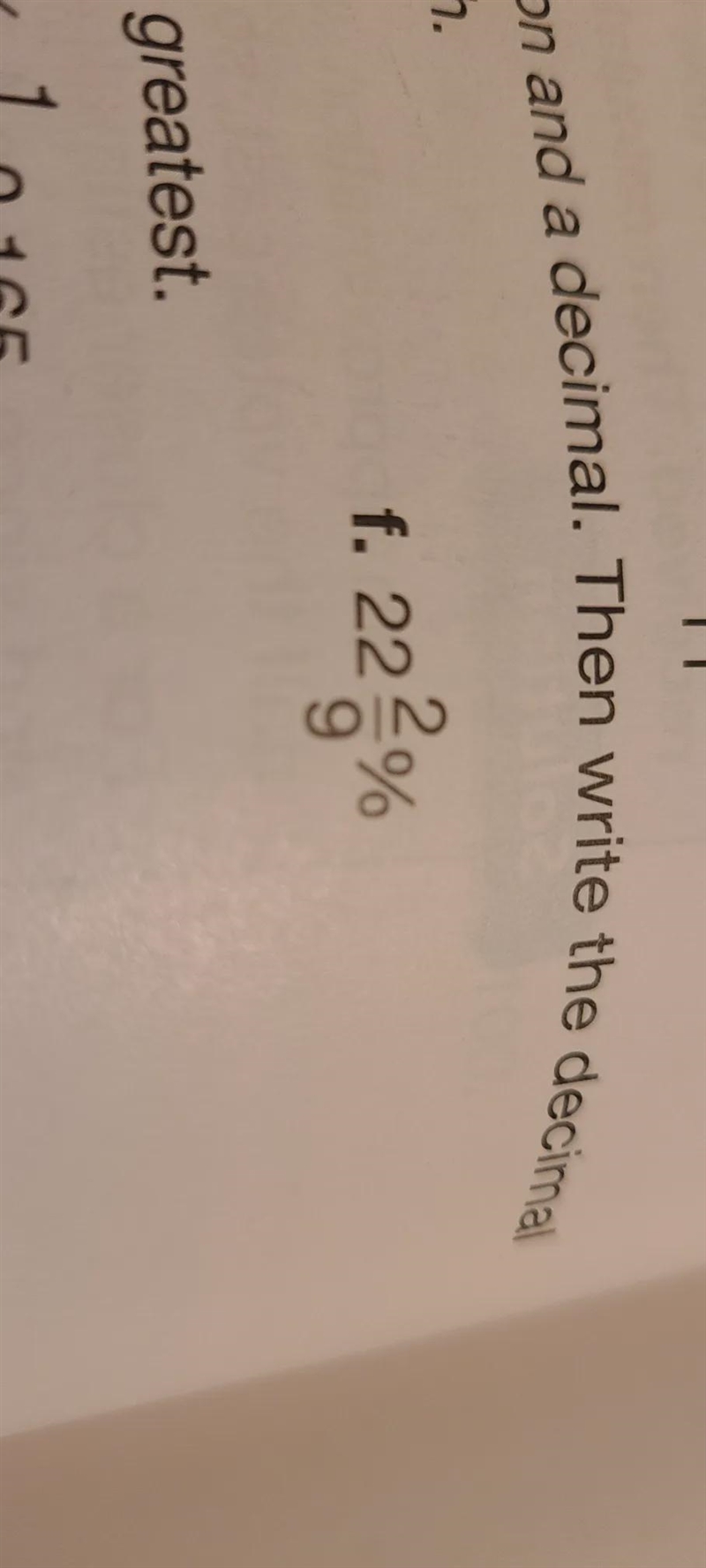 Convert each percent to a fraction and a decimal. 22 2/9%-example-1